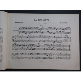 MÉTRA Olivier La Mascotte Quadrille Piano 4 mains ca1880