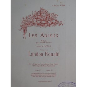 LANDON Ronald Les Adieux Chant Piano 1895