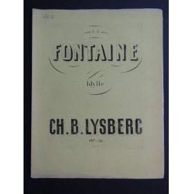 LYSBERG Ch. B. Fontaine op 34 Piano ca1854