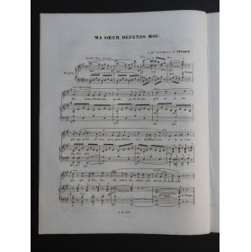 PUGET Loïsa Ma sœur défends-moi Chant Piano 1843