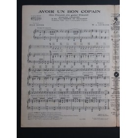 HEYMANN W. R. Avoir un bon copain Chant Piano 1931