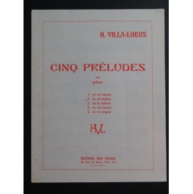 VILLA-LOBOS Heitor Prélude No 2 Guitare 1983