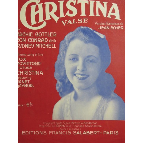 GOTTLER Archie MITCHELL Sidney D. CONRAD Con Christina Chant Piano 1929