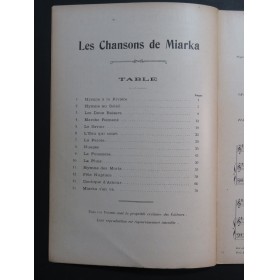 GEORGES Alexandre Les Chansons de Miarka Chant Piano 1926