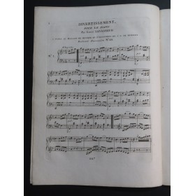 LEVASSEUR Louis Divertissement No 1 Piano ca1820