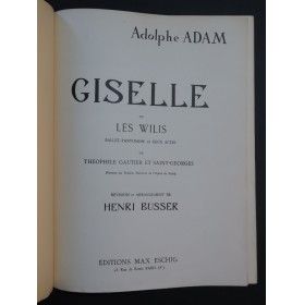 ADAM Adolphe Giselle ou Les Wilis Ballet Piano