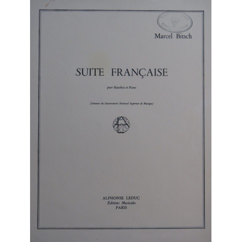 BITSCH Marcel Suite Française Piano Hautbois 1964