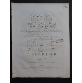 RIEGER Jean-Népomucène Rondo op 17 Dédicace Piano ca1820