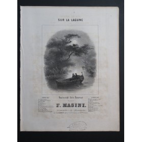 MASINI F. Sur la Lagune Chant Piano ca1840