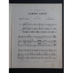 CHAMINADE Cécile L'Amour Captif Chant Piano ca1893