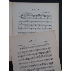 D'OLLONE Max Aubade Dédicace Piano Violon 1891