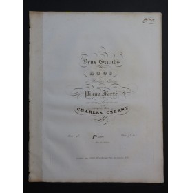 CZERNY Charles Grand Duo No 1 op 95 Piano 4 mains ca1825