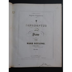 SEELING Hans Recueil de Pièces pour Piano ca1860