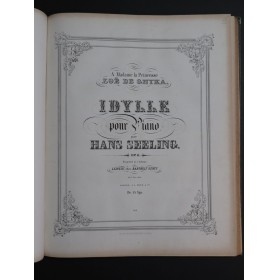 SEELING Hans Recueil de Pièces pour Piano ca1860