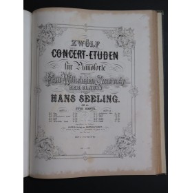 SEELING Hans Recueil de Pièces pour Piano ca1860