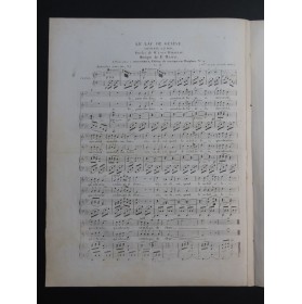 MASINI F. Le Lac de Genève Chant Piano ca1840