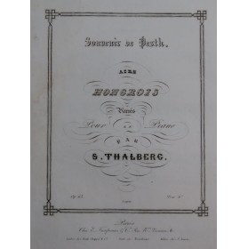 THALBERG S. Souvenir de Pesth op 65 Piano ca1846