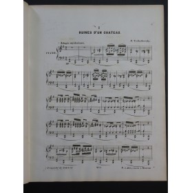 TSCHAIKOWSKY P. I. Souvenir de Hapsal op 2 Piano 1868