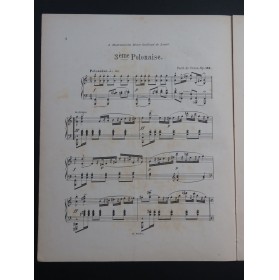 DE CROZE F. Polonaise No 3 op 164 Piano ca1890