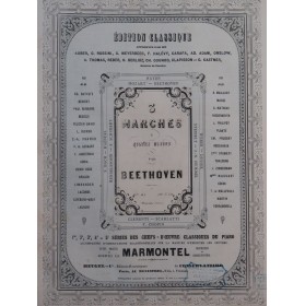 BEETHOVEN Trois Marches op 45 Piano 4 mains ca1860