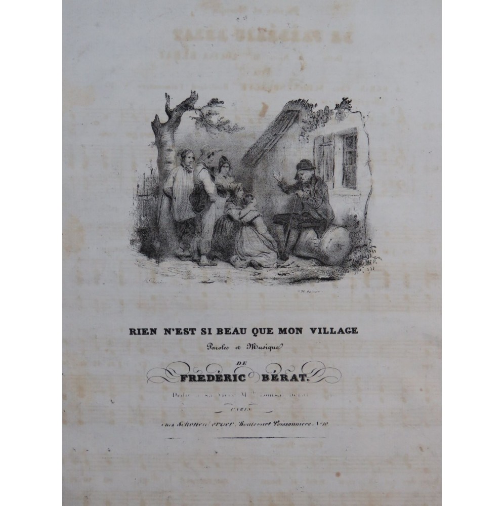 BÉRAT Frédéric Rien n'est si beau que mon village Chant Piano ca1830