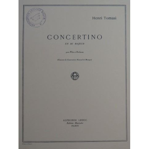 TOMASI Henri Concertino Piano Flûte