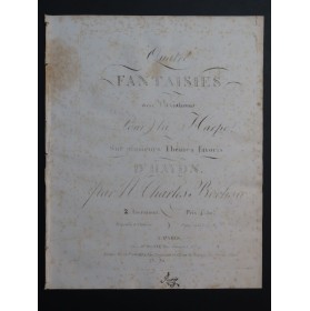 BOCHSA N. Ch. Fantaisie et Variations No 2 Haydn Harpe ca1810