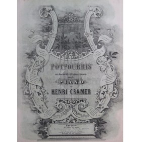 CRAMER Henri Potpourri sur Don Pasquale Donizetti Piano 4 mains ca1850