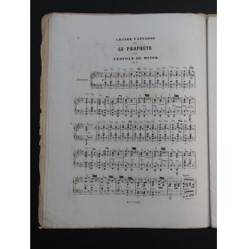 DE MEYER L. Le Prophète Meyerbeer Fantaisie op 71 Piano ca1853