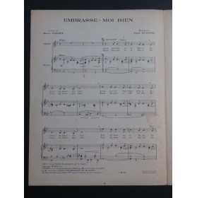 DURAND Paul Embrasse-moi bien Chant Piano 1952