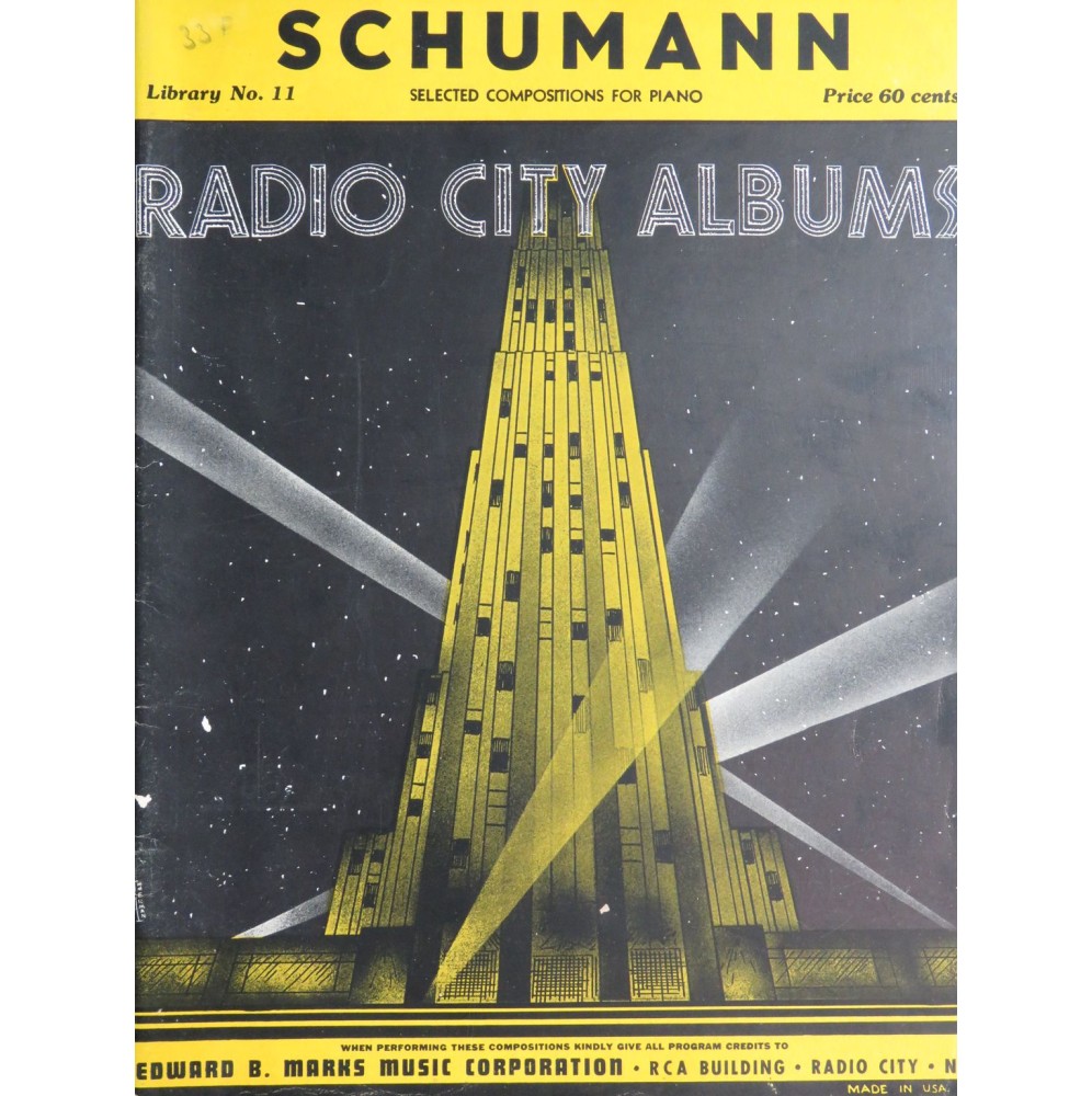 SCHUMANN Robert Radio City Albums 20 Pièces Piano 1932