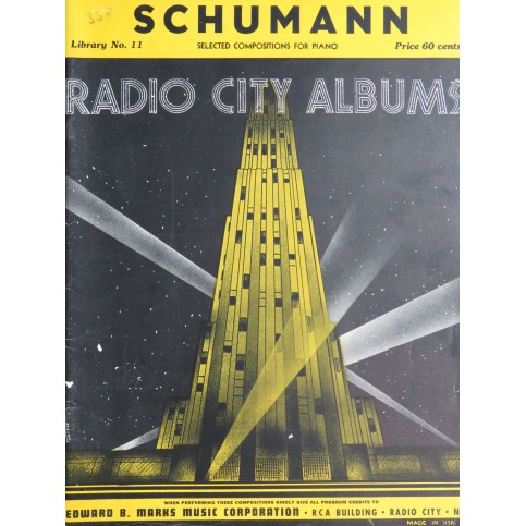 SCHUMANN Robert Radio City Albums 20 Pièces Piano 1932