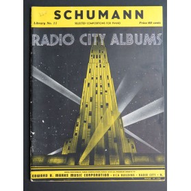 SCHUMANN Robert Radio City Albums 20 Pièces Piano 1932