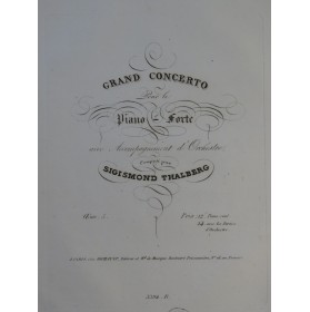 THALBERG S. Grand Concerto op 5 Piano ca1836