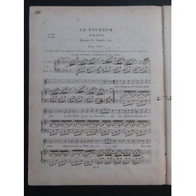 LIS Charles Le Pêcheur Chant Piano ou Harpe ca1820