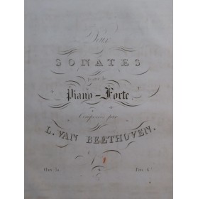 BEETHOVEN Sonate op 31 No 1 Piano ca1830