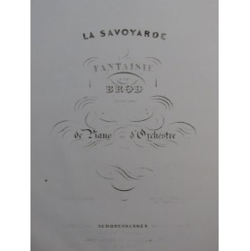 BROD Henri La Savoyarde op 7 Piano Hautbois ca1830