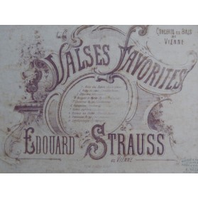 STRAUSS Edouard Couronnes de Lis Piano ca1873