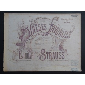 STRAUSS Edouard Couronnes de Lis Piano ca1873