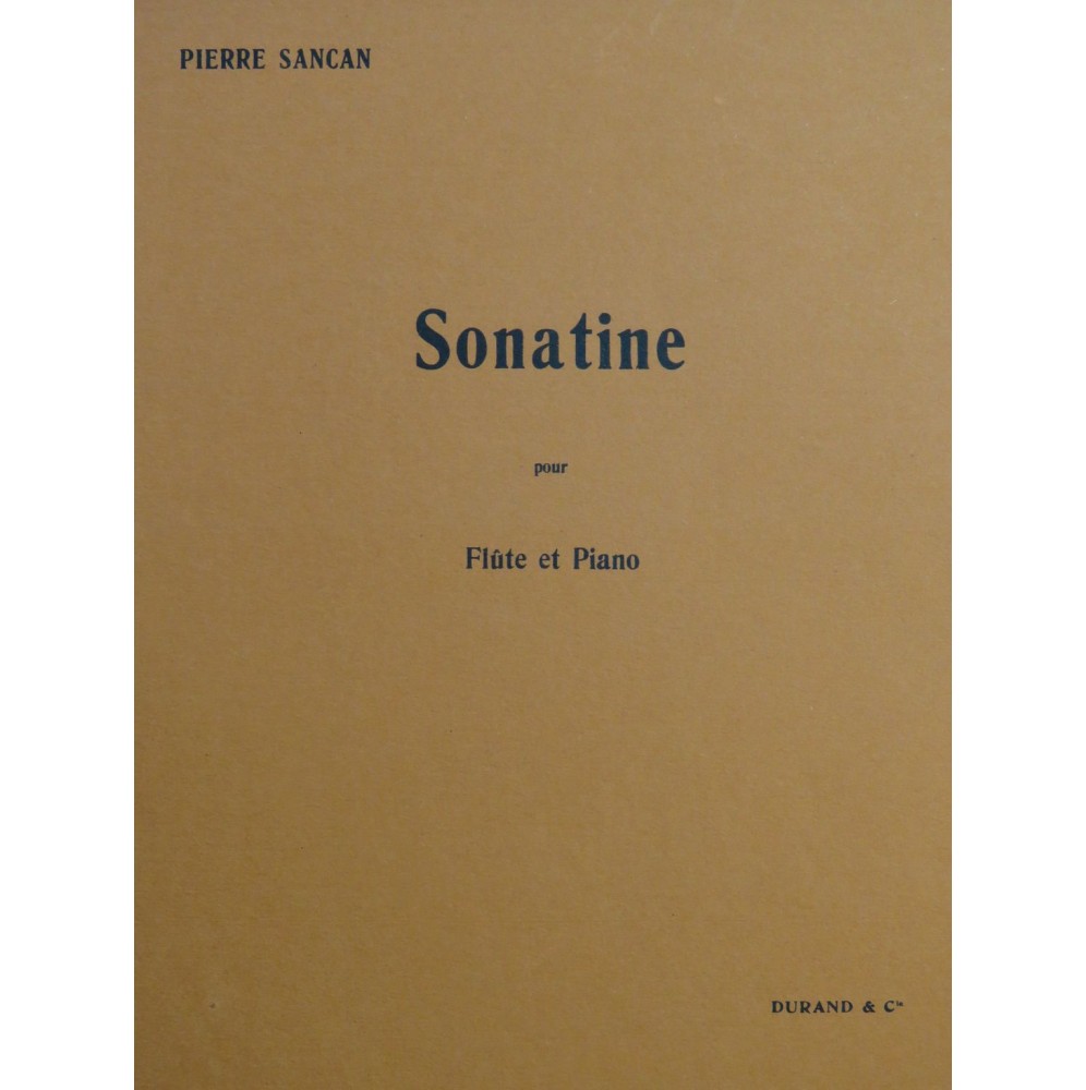 SANCAN Pierre Sonatine Piano Flûte 1956