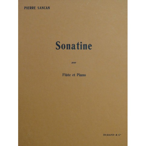 SANCAN Pierre Sonatine Piano Flûte 1956