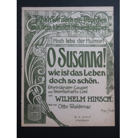 HINSCH Wilhelm O Susanna ! Piano