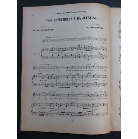 MARMONTEL Antonin Vous ressemblez à ma jeunesse Chant Piano 1889