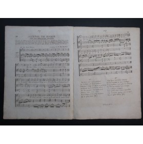 BURCKHOFFER J. G. Air des Deux Suisses Chant Harpe ca1795