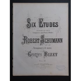 SCHUMANN Robert Etudes en forme de Canon op 56 Piano 4 mains ca1872