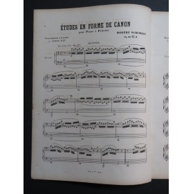 SCHUMANN Robert Etudes en forme de Canon op 56 Piano 4 mains ca1872