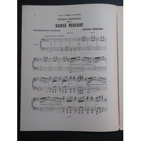 BERNARDI Antonio Danse Persane op 23 Piano 4 mains ca1883