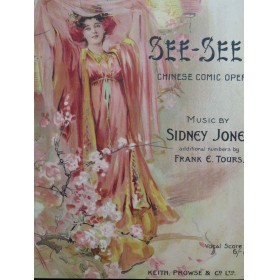 JONES Sidney See-See Chinese Comic Opera Chant Piano 1906