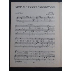 HESS John MISRAKI Paul Vous qui passez sans me voir Chant Piano 1937