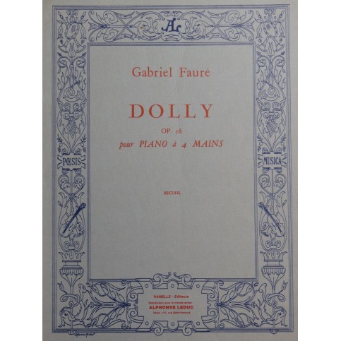 FAURÉ Gabriel Dolly op 56 Piano 4 mains